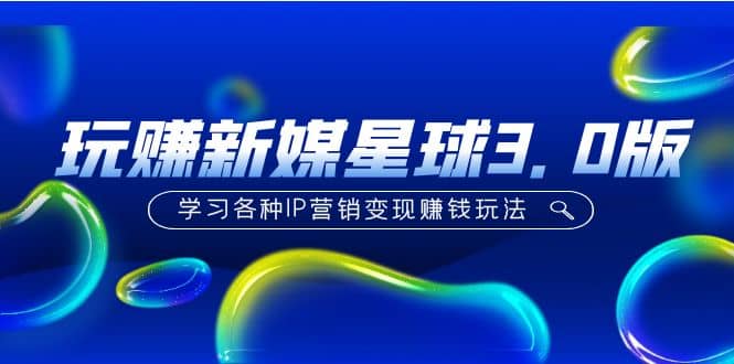 《玩赚新媒星球3.0版》学习各种IP营销变现玩法（价值498）网创吧-网创项目资源站-副业项目-创业项目-搞钱项目创业吧
