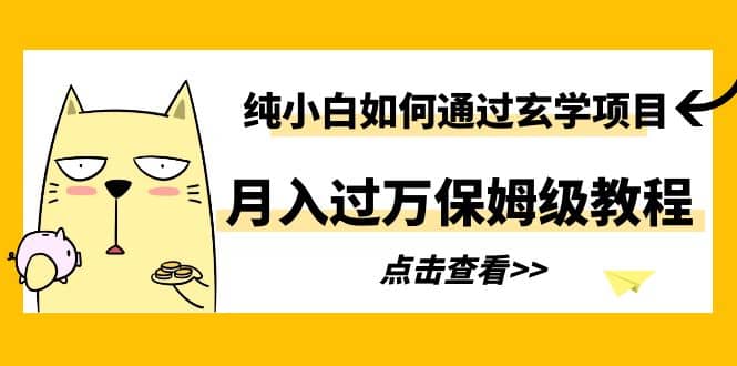 纯小白如何通过玄学项目月入过万保姆级教程网创吧-网创项目资源站-副业项目-创业项目-搞钱项目创业吧