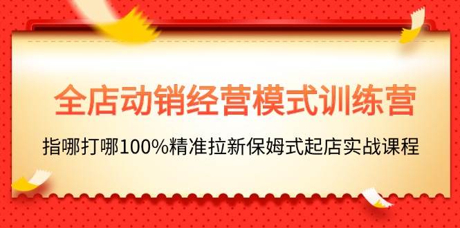 全店动销-经营模式训练营，指哪打哪100%精准拉新保姆式起店实战课程网创吧-网创项目资源站-副业项目-创业项目-搞钱项目创业吧