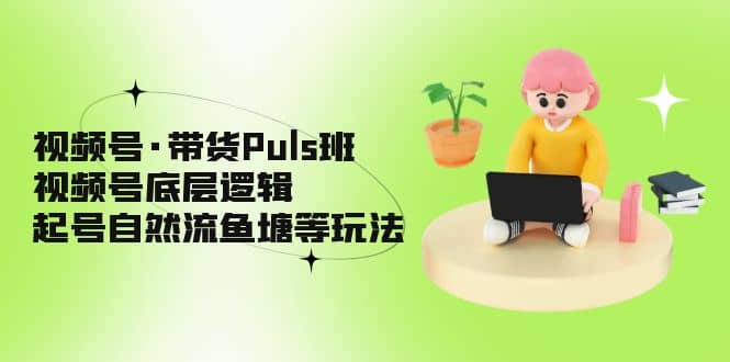 视频号·带货Puls班，视频号底层逻辑，起号自然流鱼塘等玩法网创吧-网创项目资源站-副业项目-创业项目-搞钱项目创业吧