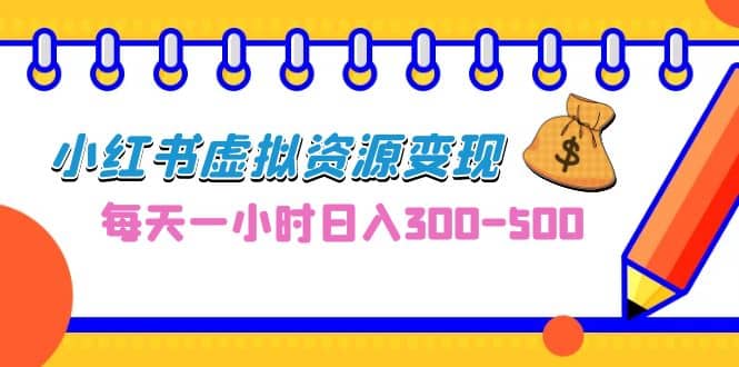 0成本副业项目，每天一小时日入300-500，小红书虚拟资源变现（教程+素材）网创吧-网创项目资源站-副业项目-创业项目-搞钱项目创业吧