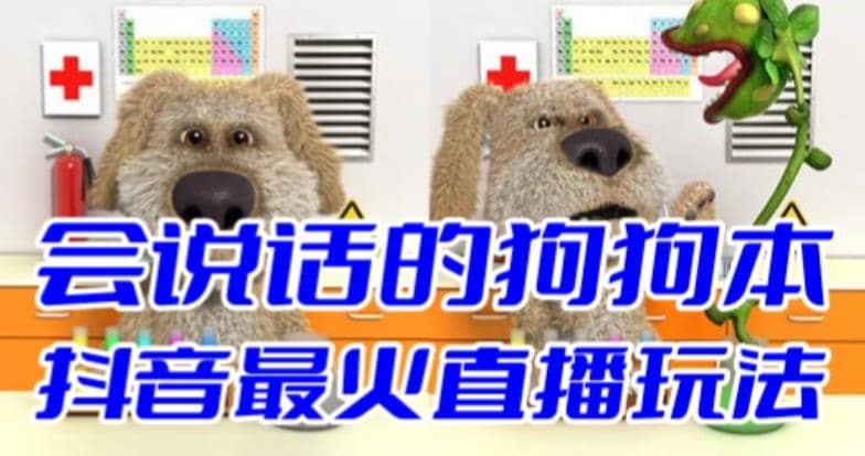 抖音无人直播玩法会说话的狗狗本弹幕礼物互动小游戏（游戏软件+开播教程）网创吧-网创项目资源站-副业项目-创业项目-搞钱项目创业吧