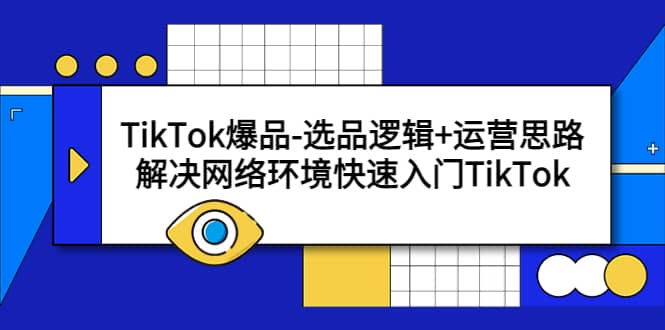 TikTok爆品-选品逻辑+运营思路：解决网络环境快速入门TikTok网创吧-网创项目资源站-副业项目-创业项目-搞钱项目创业吧