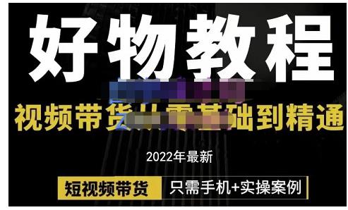 锅锅老师好物分享课程：短视频带货从零基础到精通，只需手机+实操网创吧-网创项目资源站-副业项目-创业项目-搞钱项目创业吧