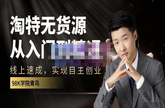 98k学院的淘特无货源线上速成课，从入门到精通，让你最小投入，最高回报网创吧-网创项目资源站-副业项目-创业项目-搞钱项目创业吧