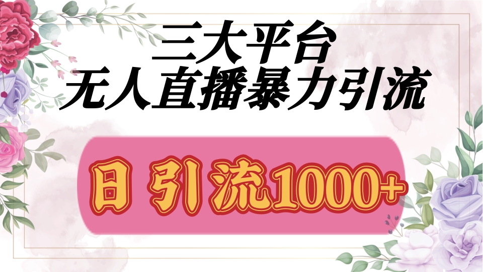 抖音，快手，视频号全平台通用，无人直播引流法，利用图片,模板,整套话术挂机全天支持矩阵操作，无限设备多开，超暴力引流，1000+高质量精准创业粉网创吧-网创项目资源站-副业项目-创业项目-搞钱项目创业吧