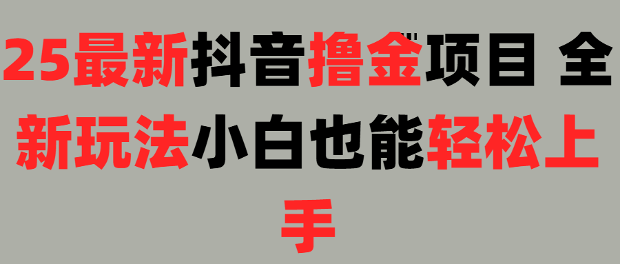 25最新抖音直播撸金项目，小白也能轻松上手！网创吧-网创项目资源站-副业项目-创业项目-搞钱项目创业吧