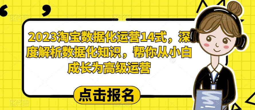 2023淘宝数据化-运营 14式，深度解析数据化知识，帮你从小白成长为高级运营网创吧-网创项目资源站-副业项目-创业项目-搞钱项目创业吧