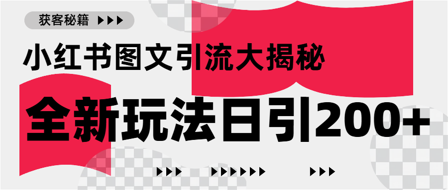 小红书图文引流，只需一张图片即可撬动百万流量，日引200+创业粉网创吧-网创项目资源站-副业项目-创业项目-搞钱项目创业吧