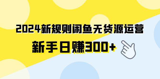 2024新规则闲鱼无货源运营新手日赚300+网创吧-网创项目资源站-副业项目-创业项目-搞钱项目创业吧