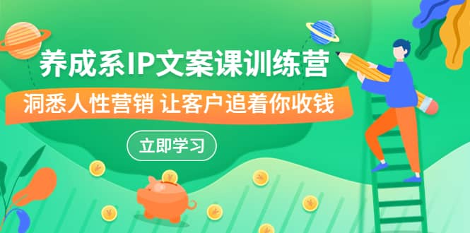 养成系-IP文案课训练营，文案心法的天花板 洞悉人性营销 让客户追着你收钱网创吧-网创项目资源站-副业项目-创业项目-搞钱项目创业吧