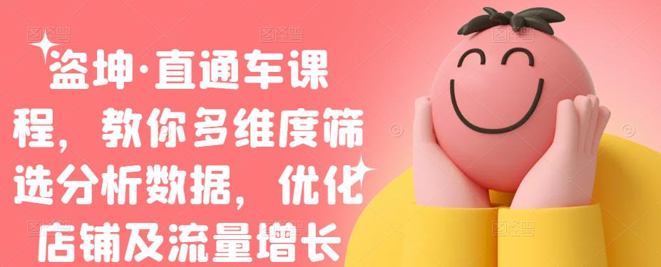 盗坤·直通车课程，教你多维度筛选分析数据，优化店铺及流量增长网创吧-网创项目资源站-副业项目-创业项目-搞钱项目创业吧