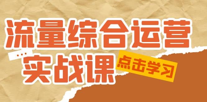 流量综合·运营实战课：短视频、本地生活、个人IP知识付费、直播带货运营网创吧-网创项目资源站-副业项目-创业项目-搞钱项目创业吧