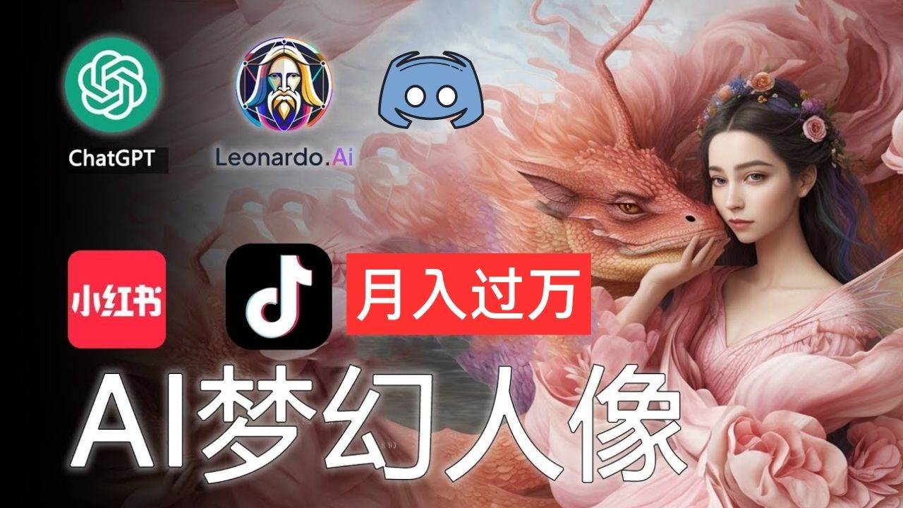AI摄影梦幻人像：零基础也能月入过万的秘密网创吧-网创项目资源站-副业项目-创业项目-搞钱项目创业吧