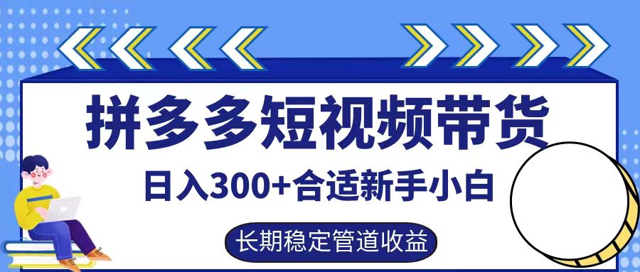 拼多多短视频带货日入300+实操落地流程网创吧-网创项目资源站-副业项目-创业项目-搞钱项目创业吧