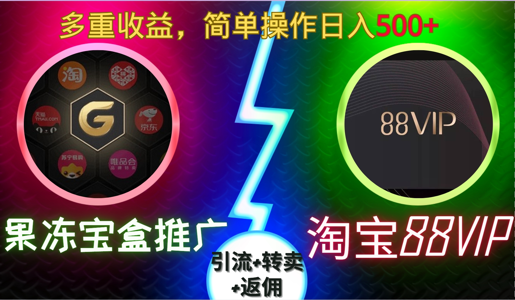 果冻宝盒推广88VIP，引流+转卖+返佣，多重收益，简单操作日入500+网创吧-网创项目资源站-副业项目-创业项目-搞钱项目创业吧
