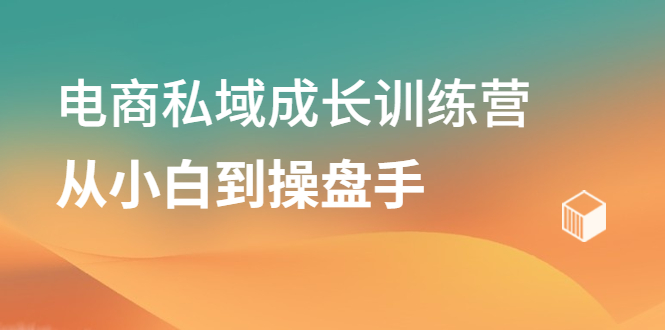 电商私域成长训练营，从小白到操盘手网创吧-网创项目资源站-副业项目-创业项目-搞钱项目创业吧
