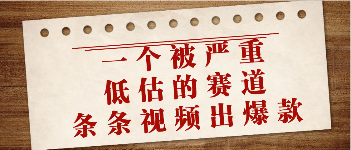 一个被严重低估的赛道，条条视频出爆款，一个月变现3万+网创吧-网创项目资源站-副业项目-创业项目-搞钱项目创业吧
