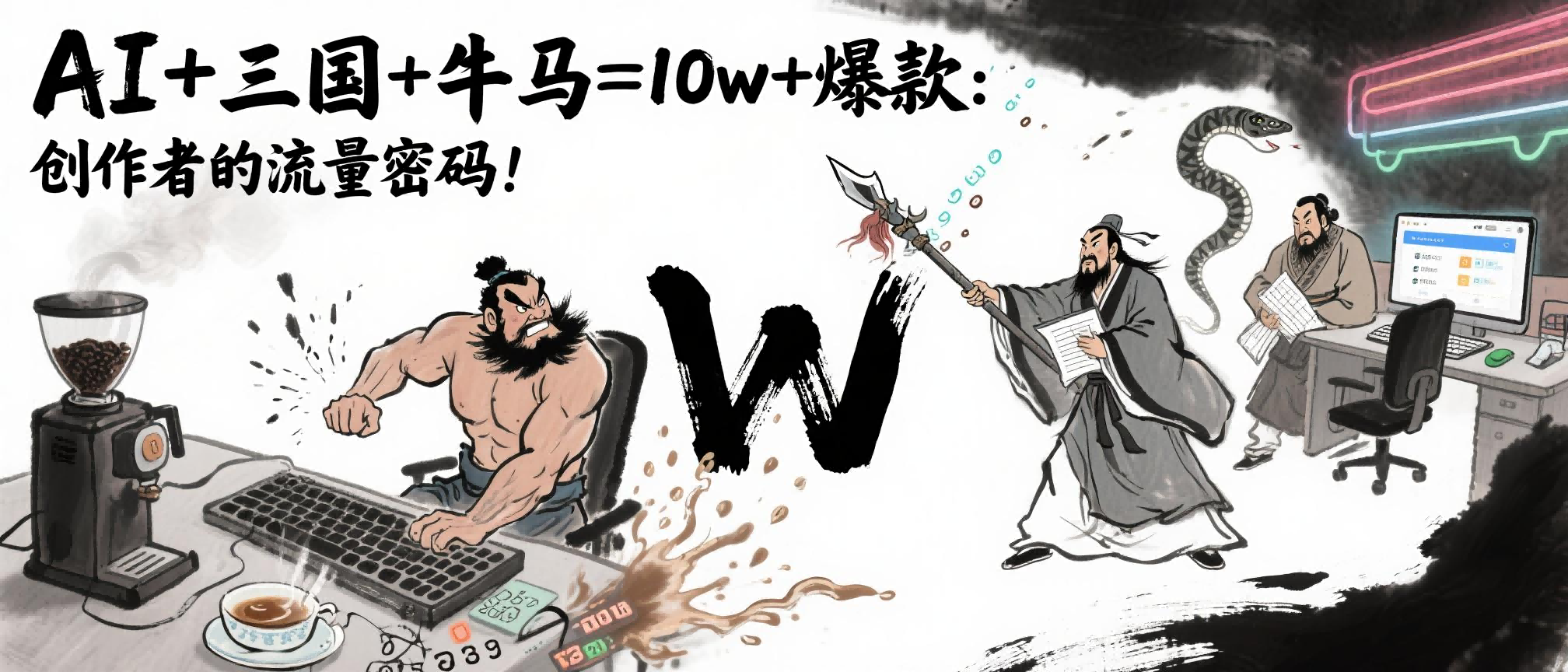 AI+三国+牛马=10w+爆款：创作者的流量密码！网创吧-网创项目资源站-副业项目-创业项目-搞钱项目创业吧