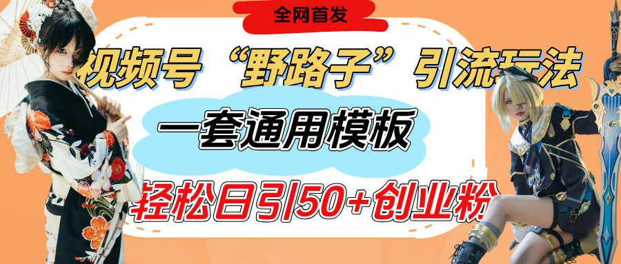 视频号“野路子”玩法，评论区疯狂截流，一套模板单日单号引流50+创业粉网创吧-网创项目资源站-副业项目-创业项目-搞钱项目创业吧