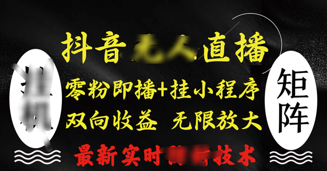 抖音无人直播最新独家玩法，小雪花+撸音浪双向收益，可矩阵放大网创吧-网创项目资源站-副业项目-创业项目-搞钱项目创业吧