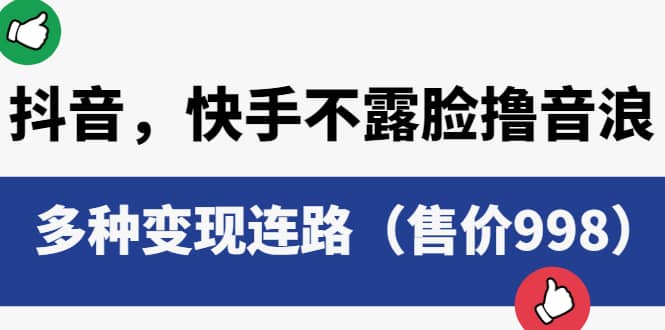 抖音，快手不露脸撸音浪项目，多种变现连路（售价998）网创吧-网创项目资源站-副业项目-创业项目-搞钱项目创业吧
