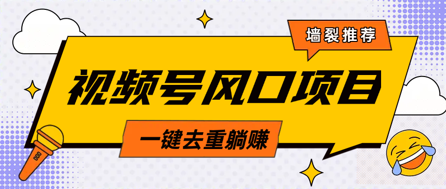 视频号风口蓝海项目，中老年人的流量密码，简单无脑，一键去重，轻松月入过万网创吧-网创项目资源站-副业项目-创业项目-搞钱项目创业吧