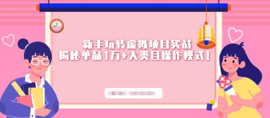 新手玩转虚拟项目实战，揭秘单品1万+大类目操作模式【视频课程】网创吧-网创项目资源站-副业项目-创业项目-搞钱项目创业吧