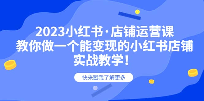 2023小红书·店铺运营课，教你做一个能变现的小红书店铺，20节-实战教学网创吧-网创项目资源站-副业项目-创业项目-搞钱项目创业吧