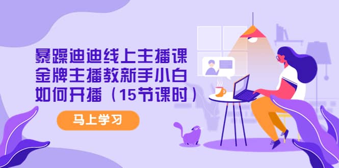 暴躁迪迪线上主播课，金牌主播教新手小白如何开播（15节课时）网创吧-网创项目资源站-副业项目-创业项目-搞钱项目创业吧
