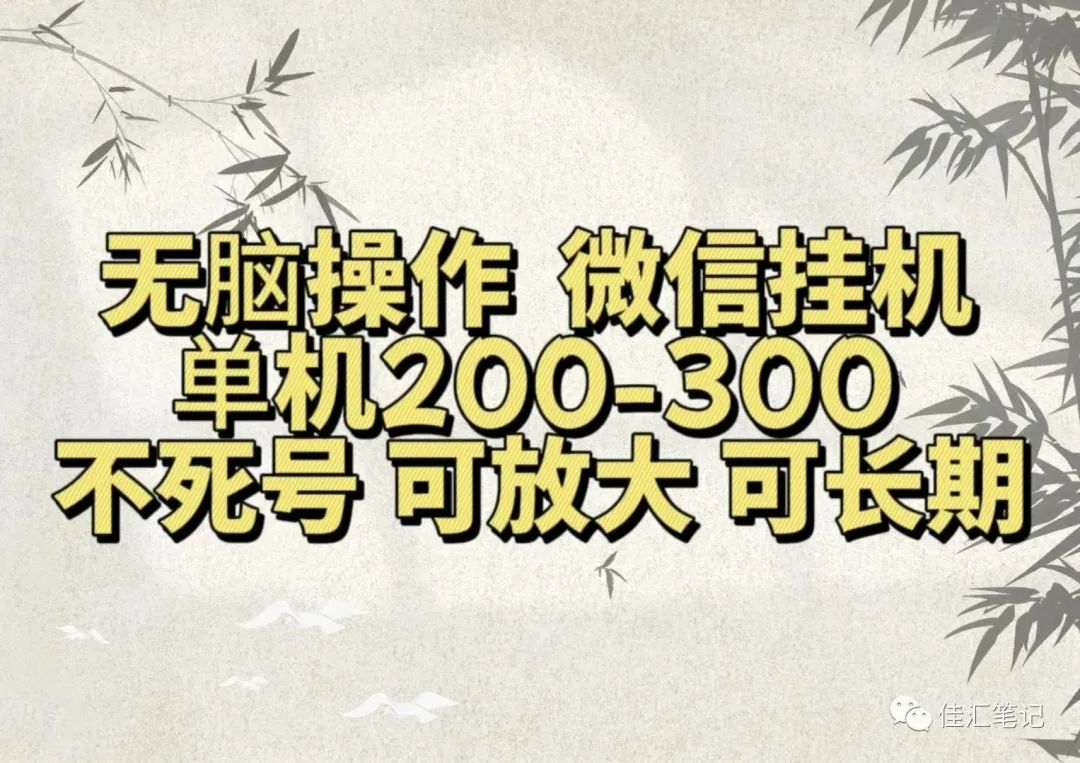 无脑操作微信视频号挂机单机200-300一天，不死号，可放大，工作室实测网创吧-网创项目资源站-副业项目-创业项目-搞钱项目创业吧