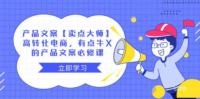 产品文案【卖点大师】高转化电商，有点牛X的 产品文案必修课网创吧-网创项目资源站-副业项目-创业项目-搞钱项目创业吧