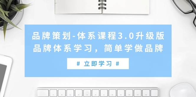 品牌策划-体系课程3.0升级版，品牌体系学习，简单学做品牌（高清无水印）网创吧-网创项目资源站-副业项目-创业项目-搞钱项目创业吧
