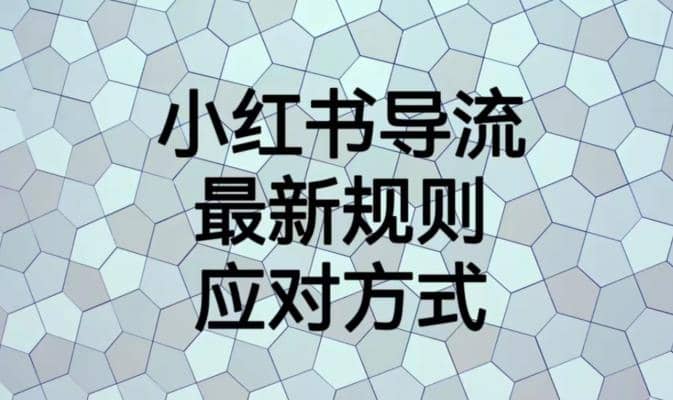 小红书导流最新规则应对方式【揭秘】网创吧-网创项目资源站-副业项目-创业项目-搞钱项目创业吧