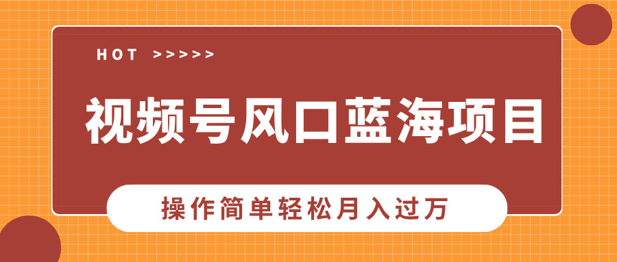 视频号风口蓝海项目，中老年人的流量密码，操作简单轻松月入过万网创吧-网创项目资源站-副业项目-创业项目-搞钱项目创业吧