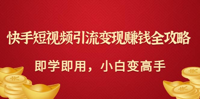 快手短视频引流变现赚钱全攻略：即学即用，小白变高手（价值980元）网创吧-网创项目资源站-副业项目-创业项目-搞钱项目创业吧