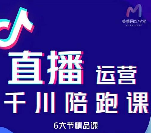 美尊-抖音直播运营千川系统课：直播​运营规划、起号、主播培养、千川投放等网创吧-网创项目资源站-副业项目-创业项目-搞钱项目创业吧