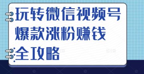 玩转微信视频号爆款涨粉赚钱全攻略，让你快速抓住流量风口，收获红利财富网创吧-网创项目资源站-副业项目-创业项目-搞钱项目创业吧