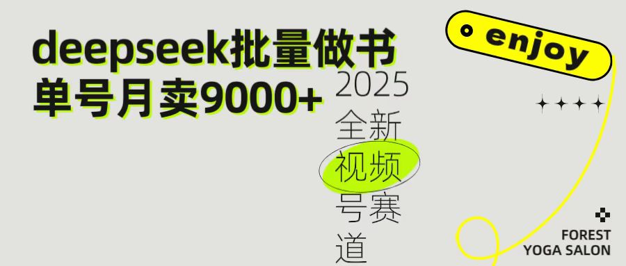 2025最新视频号项目 如何用Deepseek快速批量制作书单号 日入1000＋网创吧-网创项目资源站-副业项目-创业项目-搞钱项目创业吧