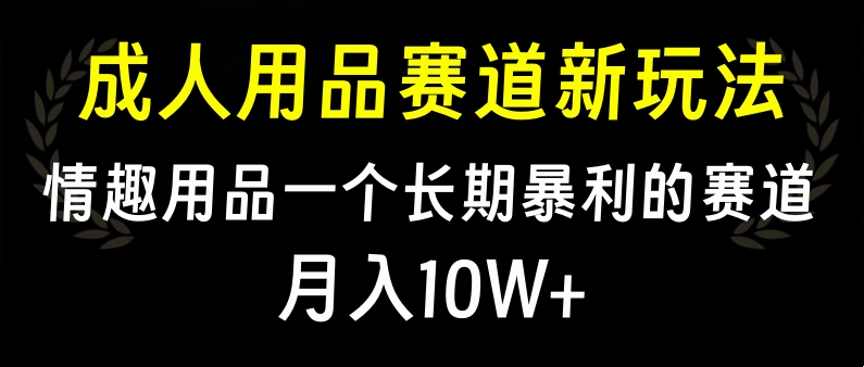 大人用品赛道新玩法，情趣用品一个长期暴利的赛道，月入10W+网创吧-网创项目资源站-副业项目-创业项目-搞钱项目创业吧