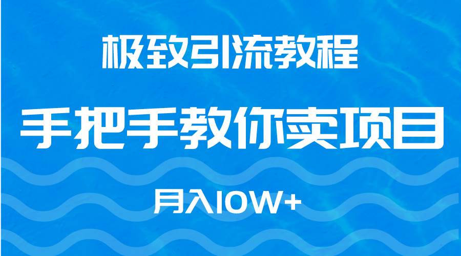 极致引流教程，手把手教你卖项目，月入10W+网创吧-网创项目资源站-副业项目-创业项目-搞钱项目创业吧
