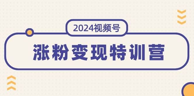 2024视频号-涨粉变现特训营：一站式打造稳定视频号涨粉变现模式（10节）网创吧-网创项目资源站-副业项目-创业项目-搞钱项目创业吧