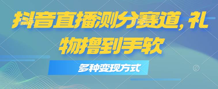 抖音直播测分赛道，多种变现方式，轻松日入1000+网创吧-网创项目资源站-副业项目-创业项目-搞钱项目创业吧