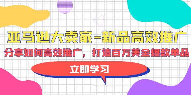 亚马逊 大卖家-新品高效推广，分享如何高效推广，打造百万美金爆款单品网创吧-网创项目资源站-副业项目-创业项目-搞钱项目创业吧