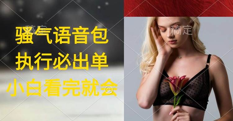 执行就出单，日入2000+，超火骚气语音包，小白看完课程就能马上实操网创吧-网创项目资源站-副业项目-创业项目-搞钱项目创业吧