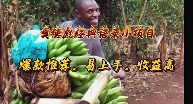 奥德彪经典语录小项目，爆款推荐，易上手，收益高网创吧-网创项目资源站-副业项目-创业项目-搞钱项目创业吧