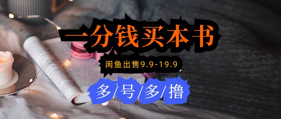 每天花1分钱买一本书，闲鱼出售9.9-19.9不等，多账号多撸 新手小白均可操作网创吧-网创项目资源站-副业项目-创业项目-搞钱项目创业吧