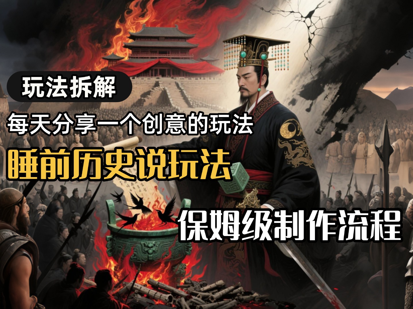 13条作品涨粉24.5万，全流程拆解睡前历史说，保姆级教程网创吧-网创项目资源站-副业项目-创业项目-搞钱项目创业吧