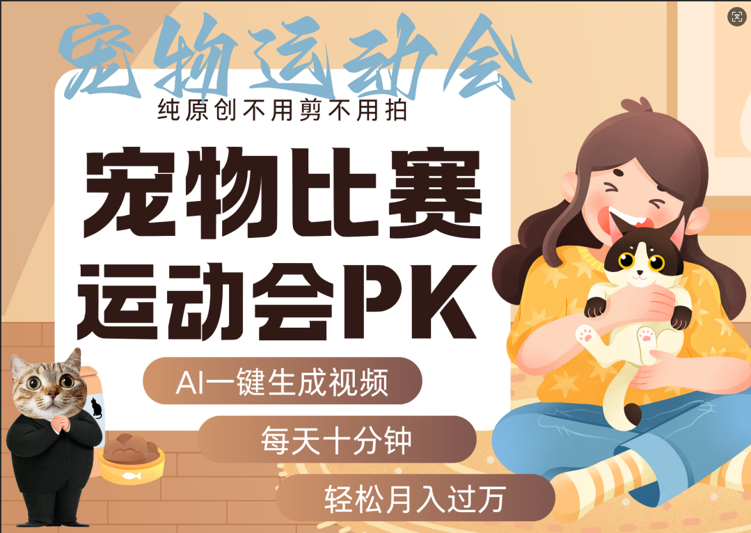 AI萌宠运动员跳水 射击  篮球  足球比赛   每天十分钟 附详细提示词文案库  代替做素材 卖提示词 卖虚拟资料  卖宠物产品 做宠物私人定制产品  带徒弟 带陪跑 卖课  创作者分成 月入5W+网创吧-网创项目资源站-副业项目-创业项目-搞钱项目创业吧
