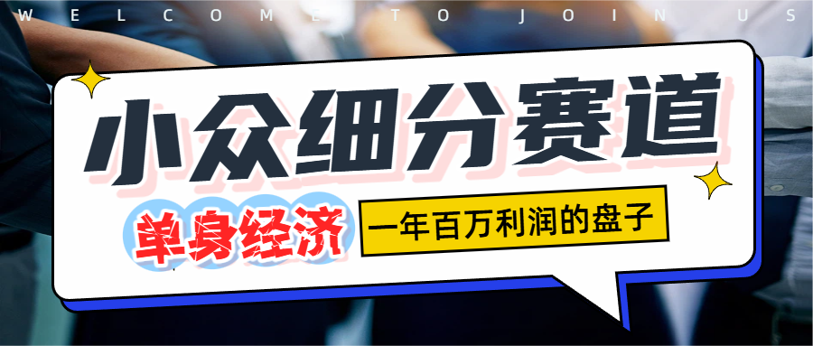 单身经济赛道，一天1000+网创吧-网创项目资源站-副业项目-创业项目-搞钱项目创业吧